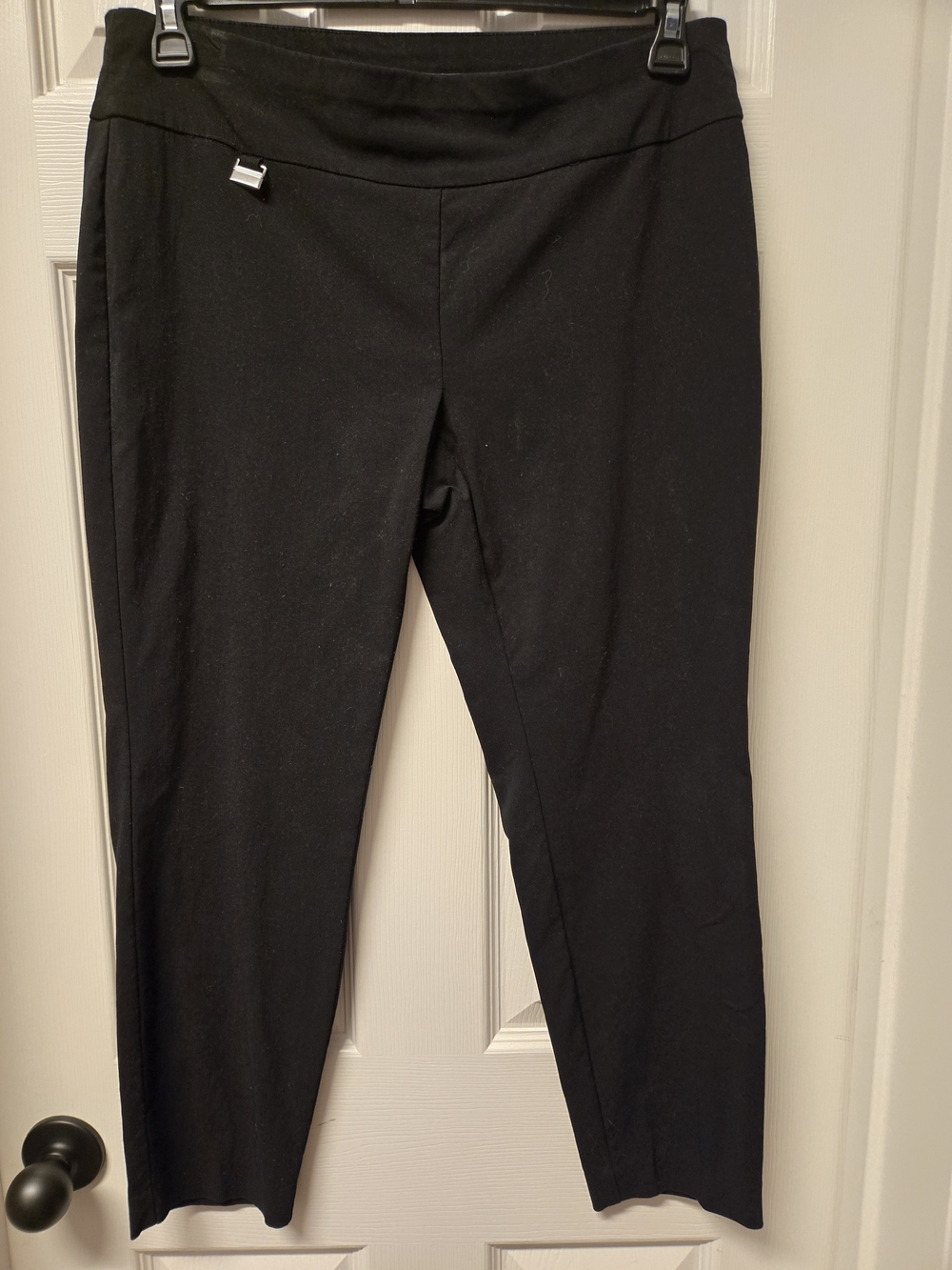 Alfani 12PS Black Ankle Ponte Pull-On Pants